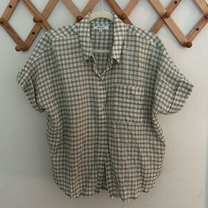 Madewell Short Sleeve Gingham Button Down